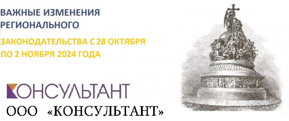 Важные изменения регионального законодательства с 28 октября по 2 ноября 2024 года